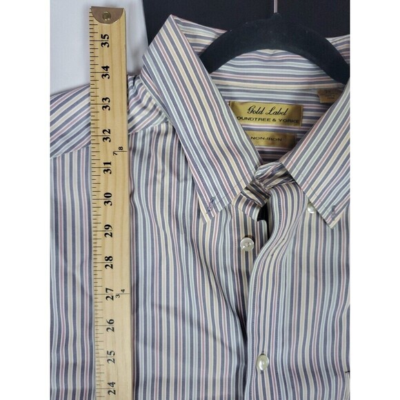 Roundtree & Yorke Gold Label Dress Shirt Women's Big 2X Striped Non Iron - Picture 11 of 12
